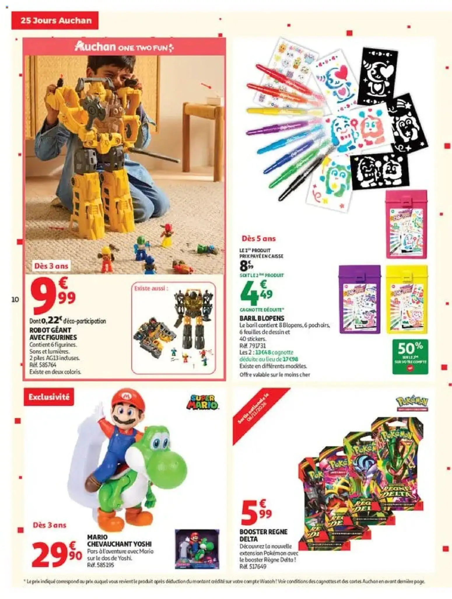 Prévisualisation de Auchan 25 jours 2 hypers du magasin Auchan formulaire valide 03/11/2026 - Robot, Figurines, Piles