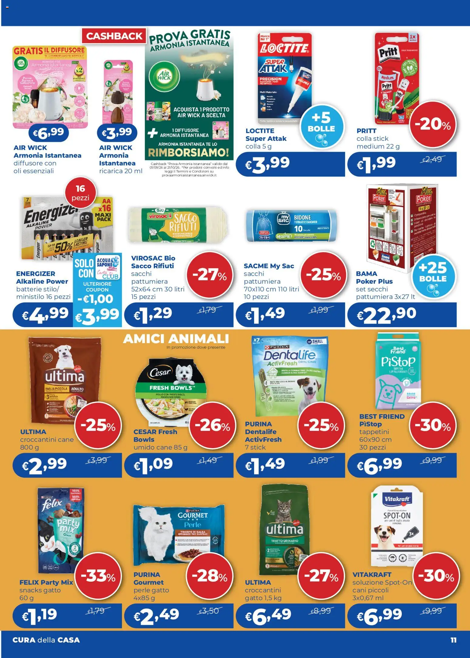 Anteprima dell'opuscolo Acqua e Sapone volantino 12/2026 dal negozio Acqua e Sapone valido da 03/09/2026 - Pollo, Dolci, Patate dolci, Fagiolini, Patate, Colla, Pattumiera, Sacco rifiuti