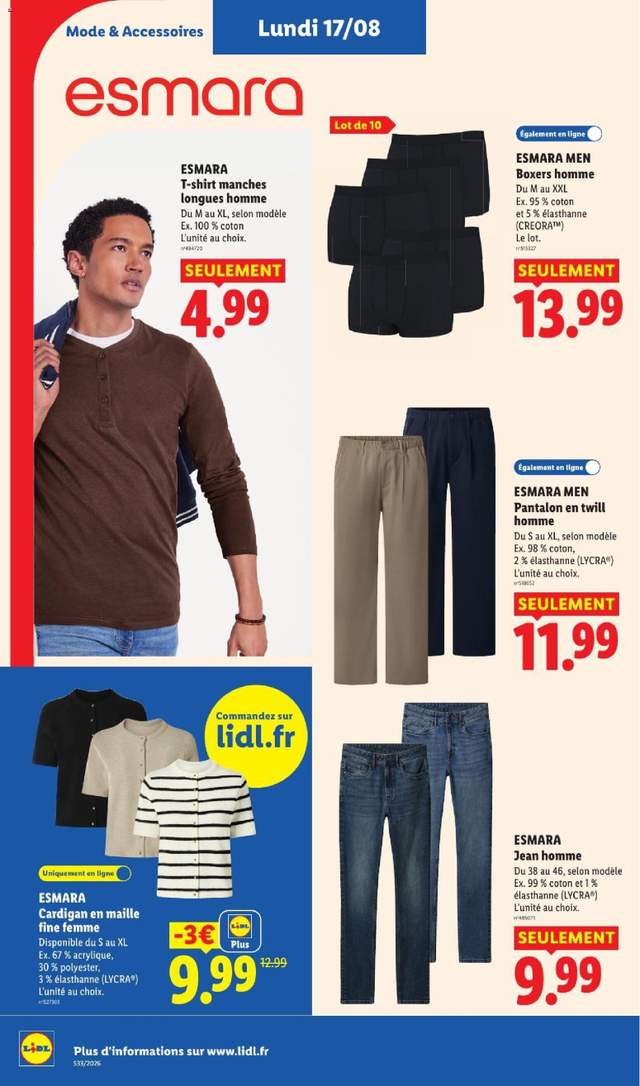 Nouveau catalogue Lidl à partir du 13/08