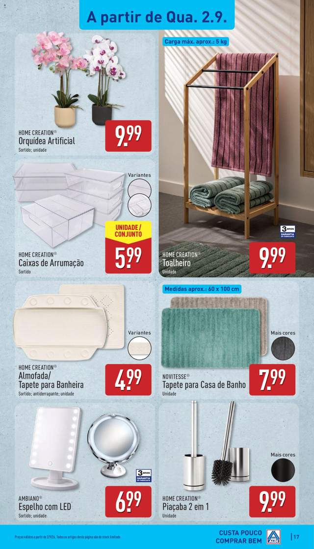 Novo folheto Aldi a partir de 31/08
