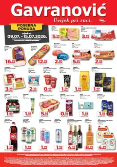 Pregled letka Gavranović Katalog trgovine Gavranović vrijedi od 09.07.2026