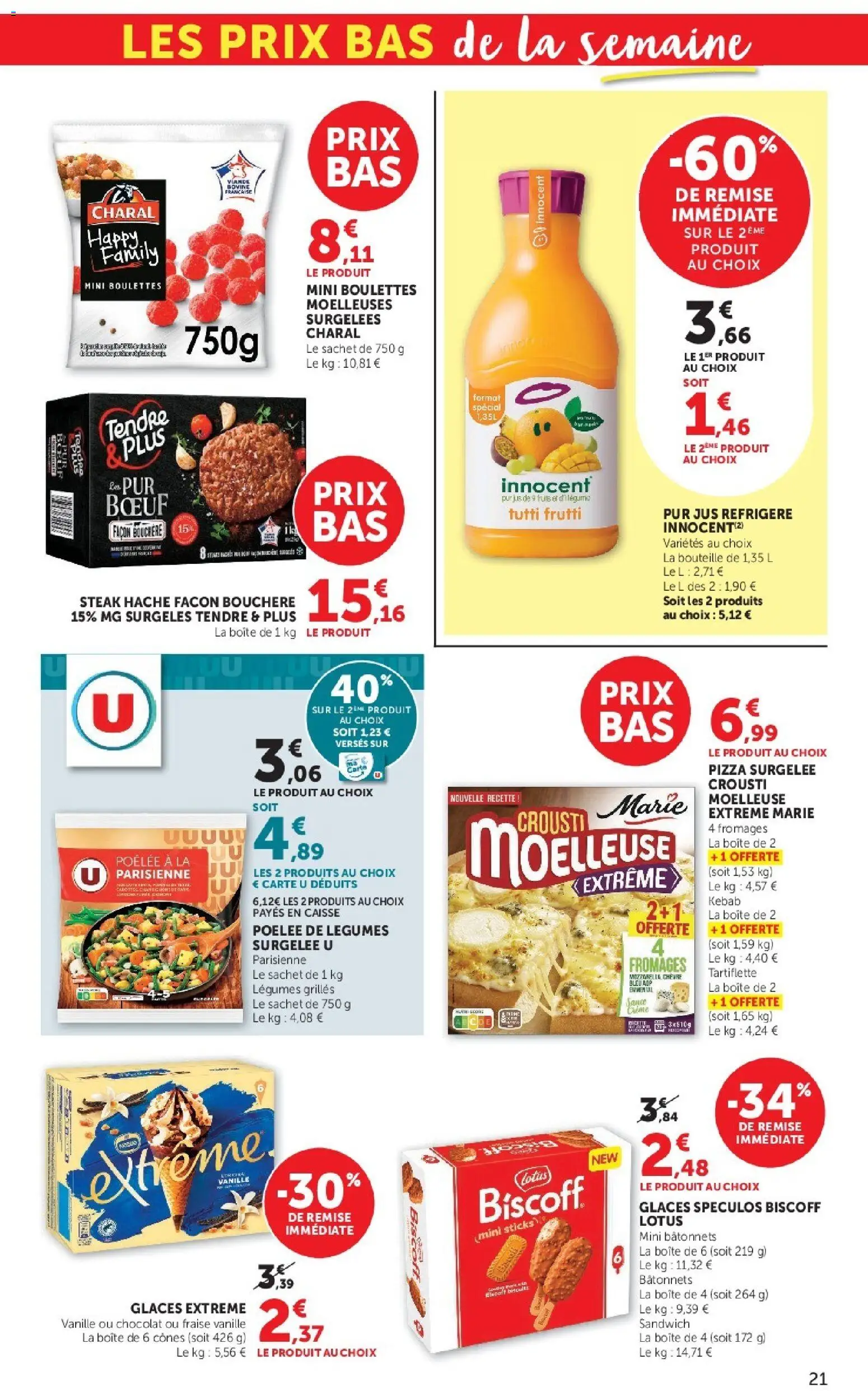 Prévisualisation de Hyper U catalogue du magasin Hyper U formulaire valide 08/09/2026 - Sandwich, Chocolat, Fraise, Mozzarella, Steak, Vanille, Bouteille, Spéculos