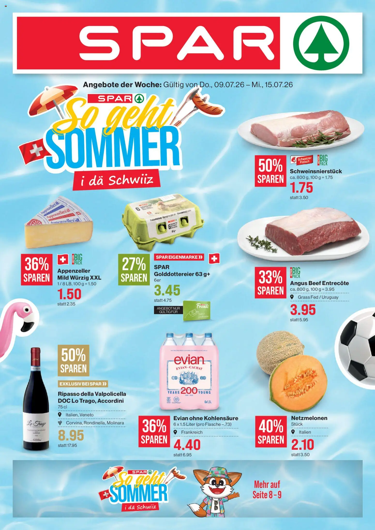 Vorschau des Merkblatts SPAR aktionen vom Shop SPAR gültig von 09.07.2026 bis 15.07.2026
