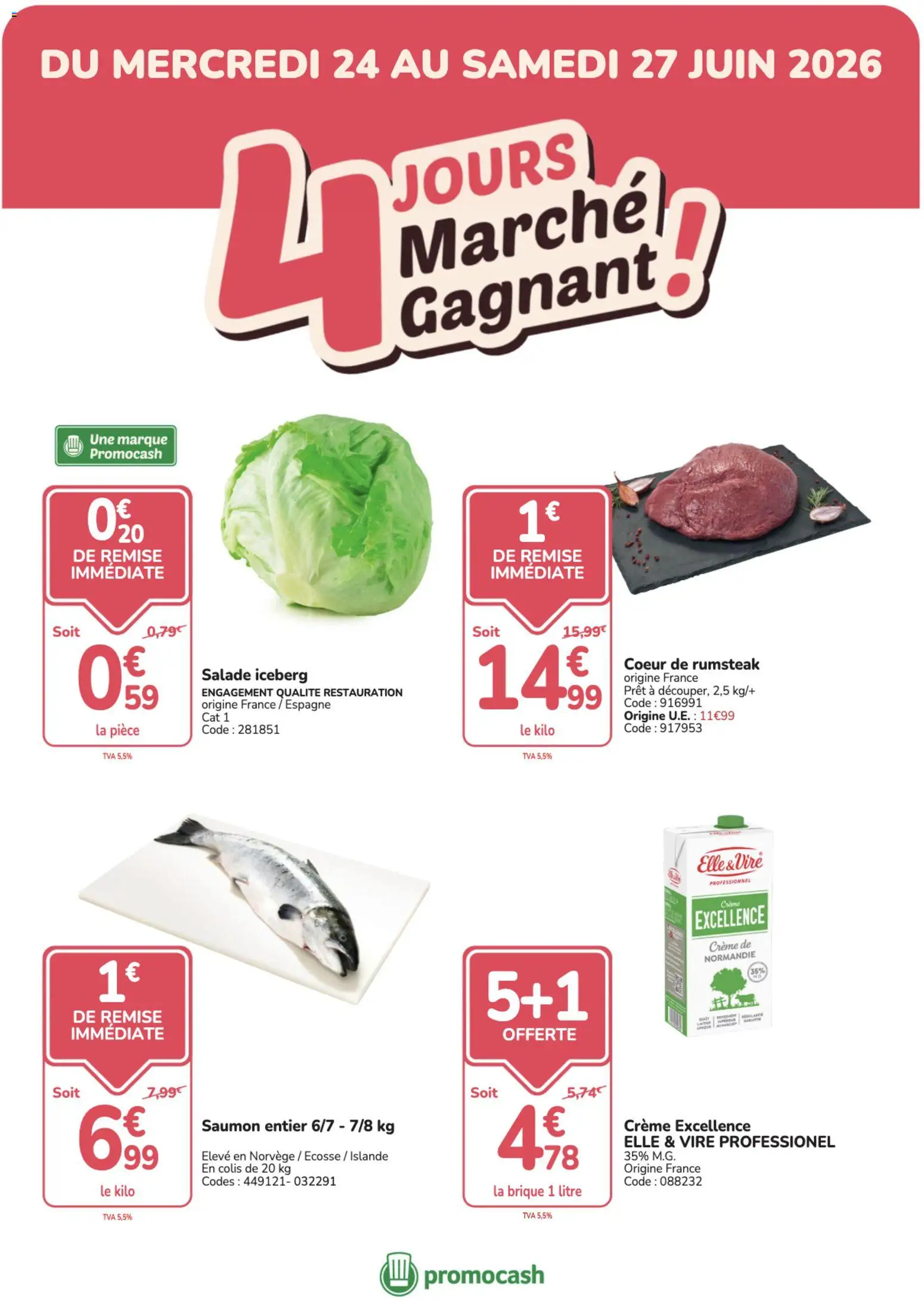 Prévisualisation de Promocash 4 jours marché gagnant du magasin Promocash formulaire valide 24/06/2026