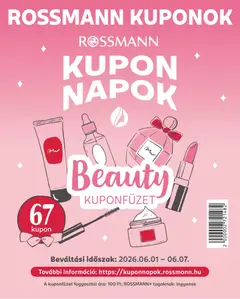 Rossmann - Rossmann Kupon Napok megtekintése, amely érvényes 2026.06.01.-től