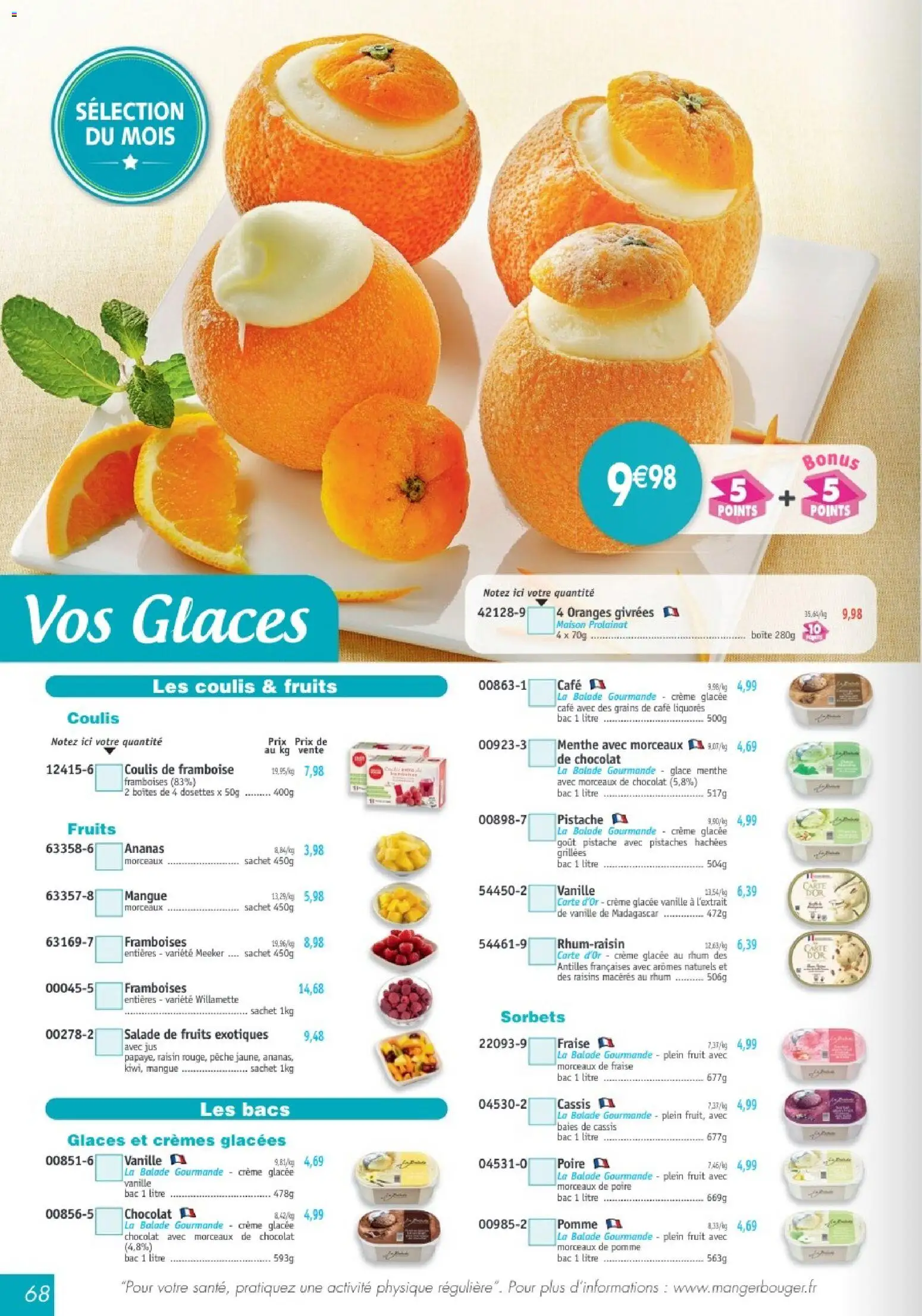 Prévisualisation de Maximo catalogue du magasin Maximo formulaire valide 26/10/2026 - Oranges, Chocolat, Salade, Pomme, Salade de fruits, Framboise, Mangue, Menthe