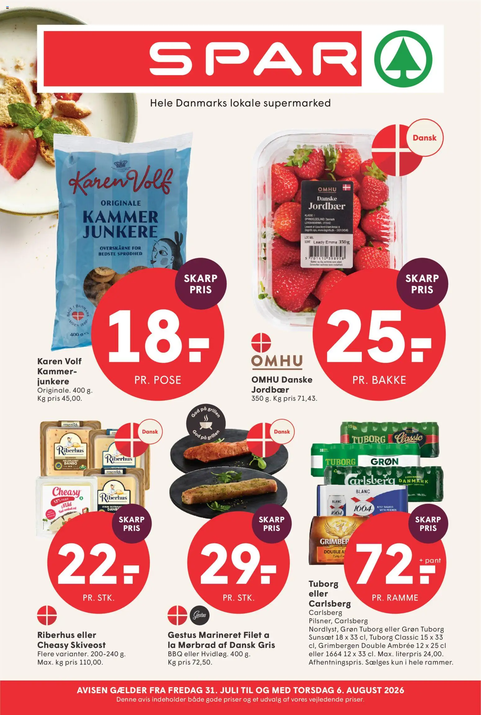 Eksempel på tilbudsavis Spar - Tilbudsavis uge 32 fra butik Spar gyldig fra 31/07/2026