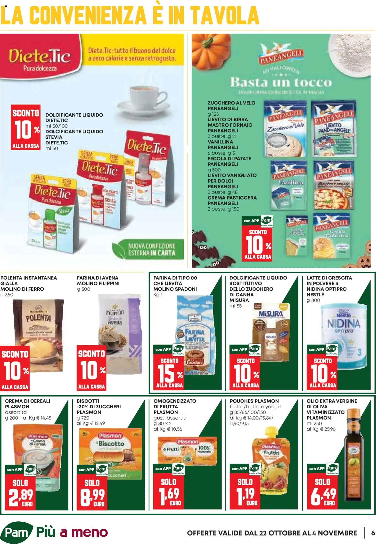 Anteprima dell'opuscolo PAM volantino Occasioni Extra dal negozio PAM valido da 22/10/2026 - Zucchero, Pane, Birra, Yogurt, Olio, Cereali, Stevia, Patate