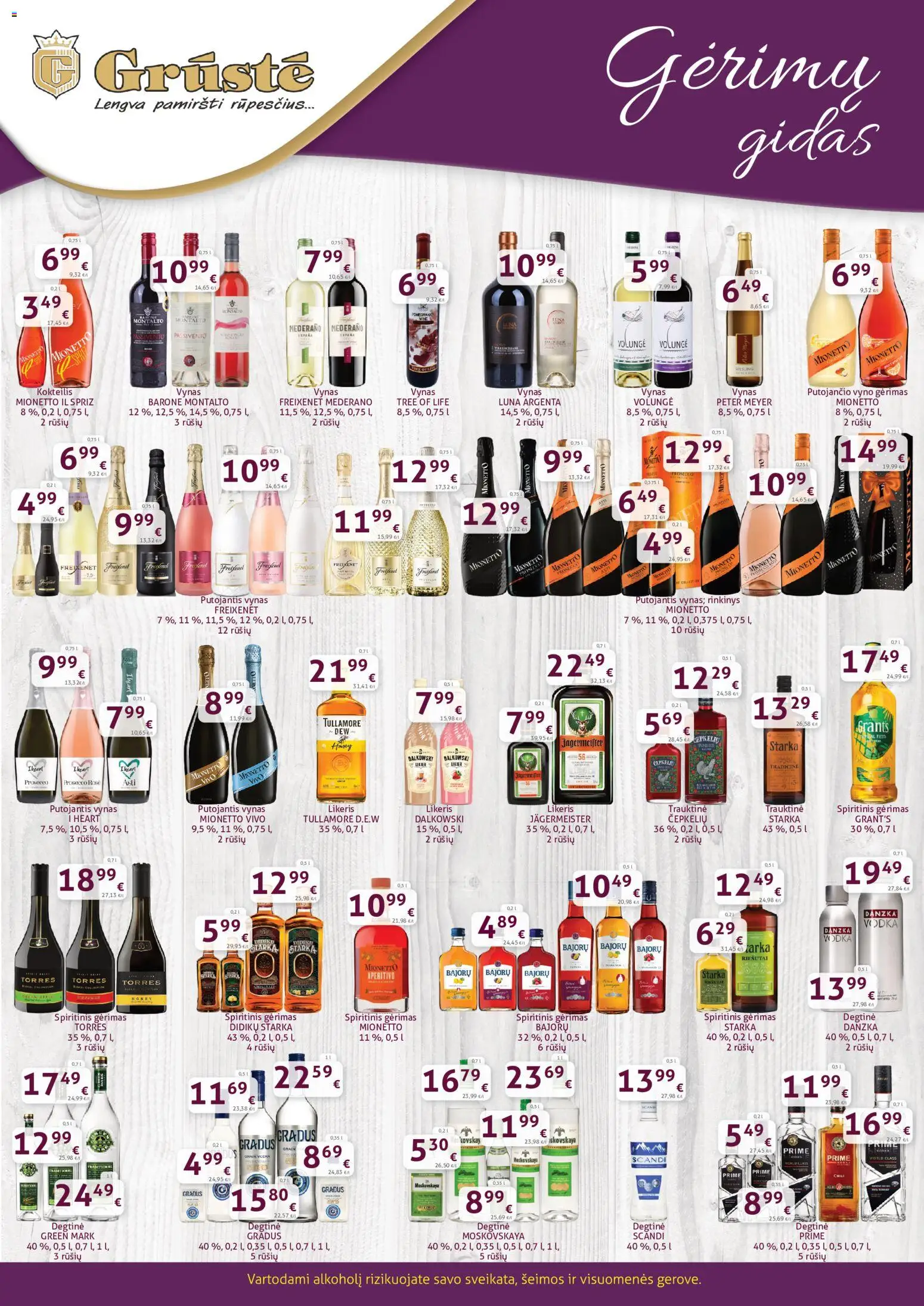 GRUSTE parduotuvės leidinio GRUSTE leidinys - Gėrimų gidas galiojančio nuo 2026.05.11 peržiūra
