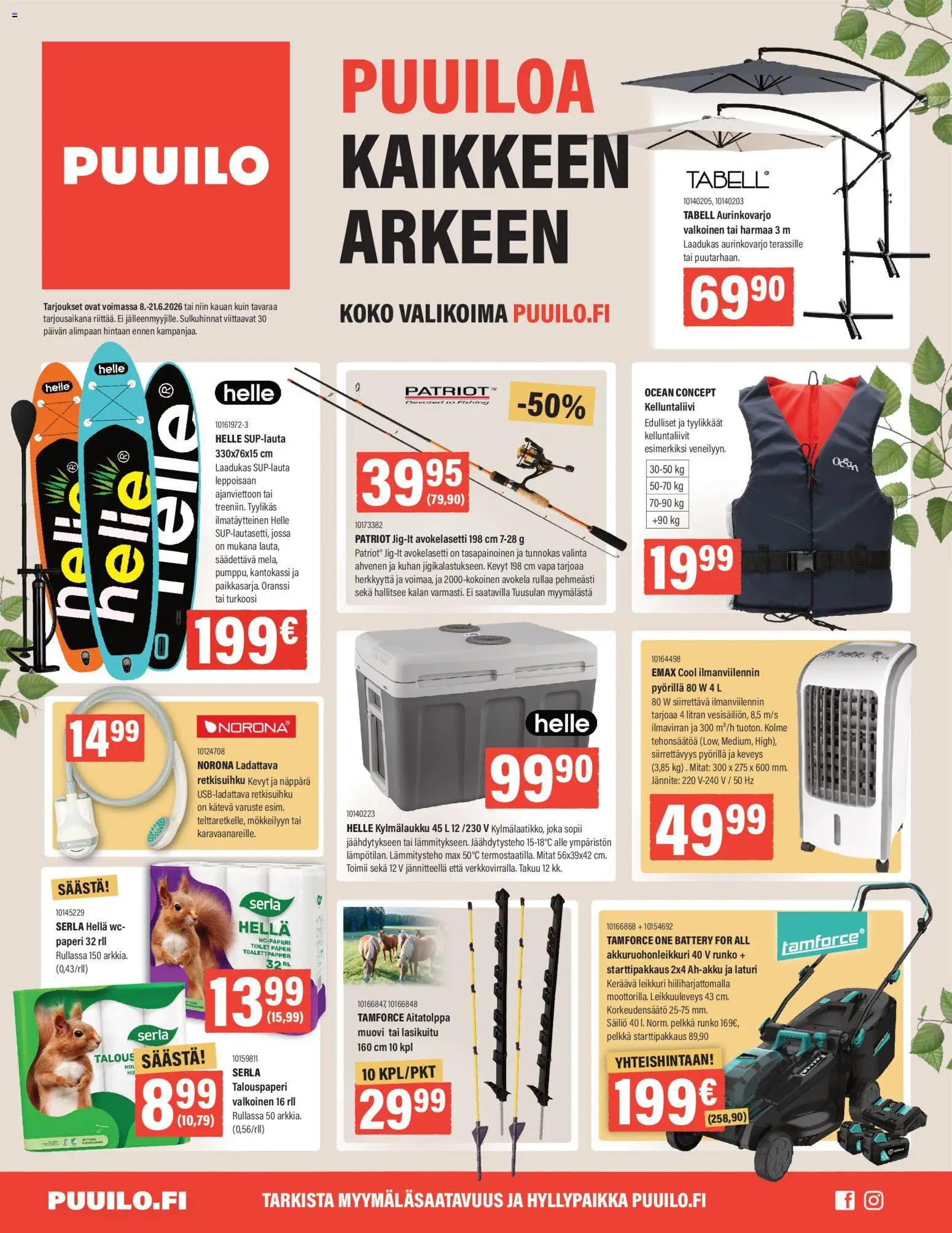 Kaupan Puuilo Puuilo tarjoukset esikatselu, voimassa 08/06/2026