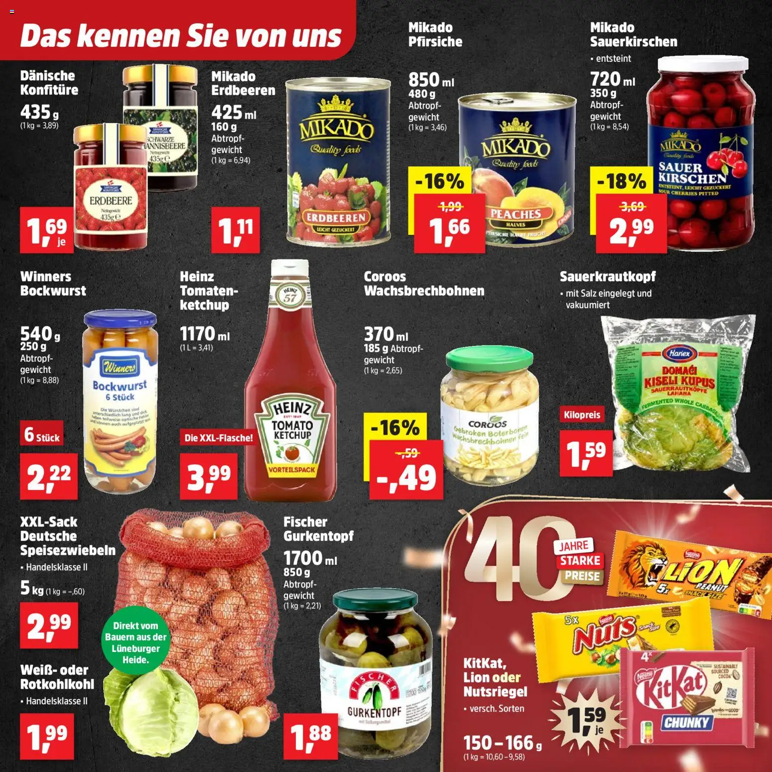 Vorschau von dem Prospekt des Geschäftes Thomas Philipps, gültig ab dem 02.11.2026 - Erdbeeren, Kirschen, Salz, Tomaten, Ketchup, Bockwurst, Gewicht