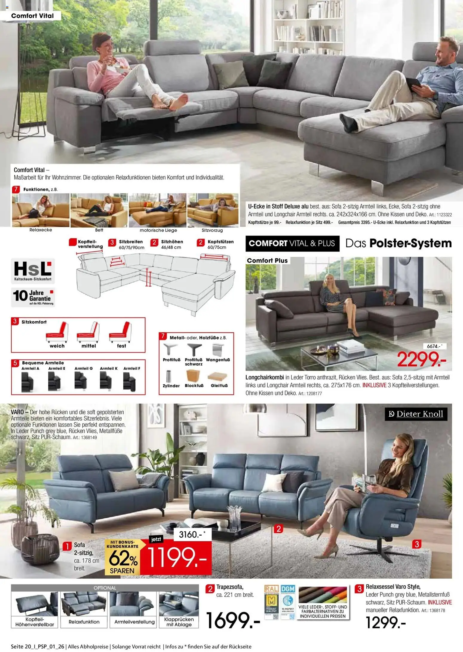 Vorschau von dem Prospekt des Geschäftes Zurbrüggen, gültig ab dem 26.10.2026 - Sofa, Bett, Relaxsessel, Kissen, Liege
