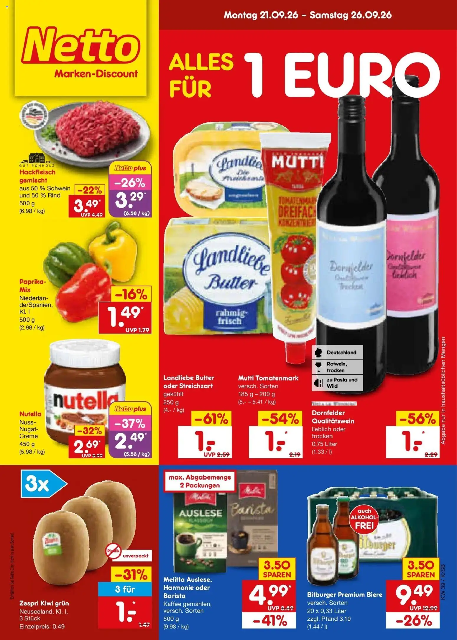 Vorschau von dem Prospekt des Geschäftes Netto Marken-Discount, gültig ab dem 21.09.2026