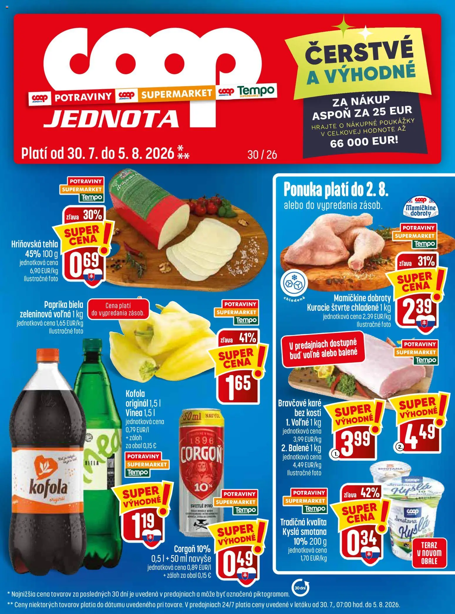Náhľad COOP Jednota letáku platného od 30.07.2026