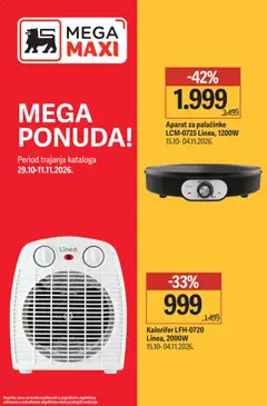 Pregled Mega Maxi kataloga - važi od 29.10.2026