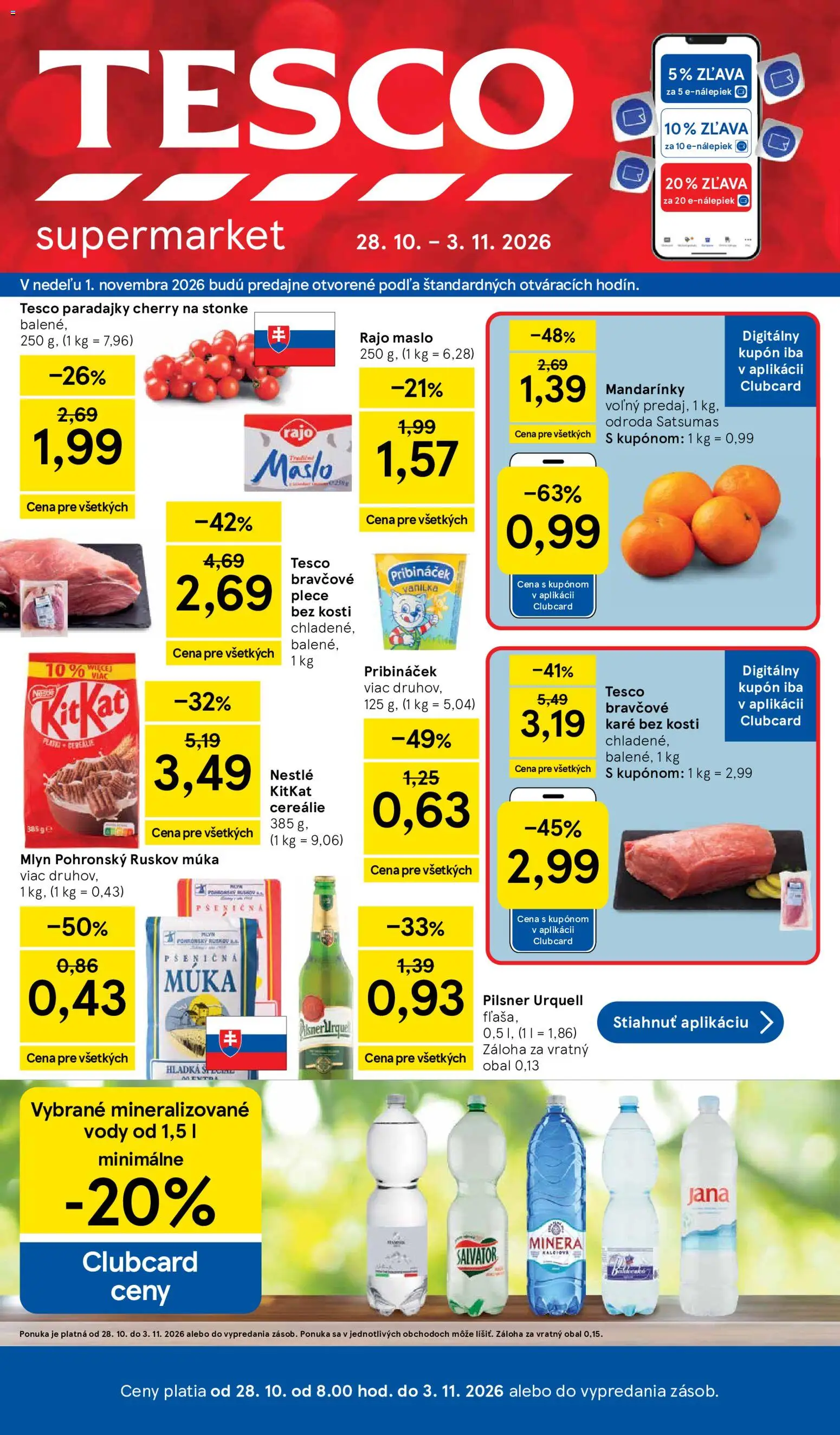 Náhľad Tesco letáku platného od 28.10.2026