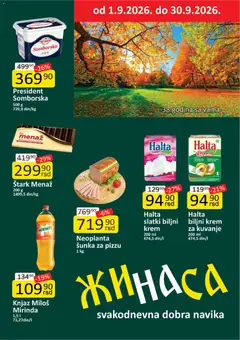 Pregled ŽINASA kataloga - važi od 01.09.2026