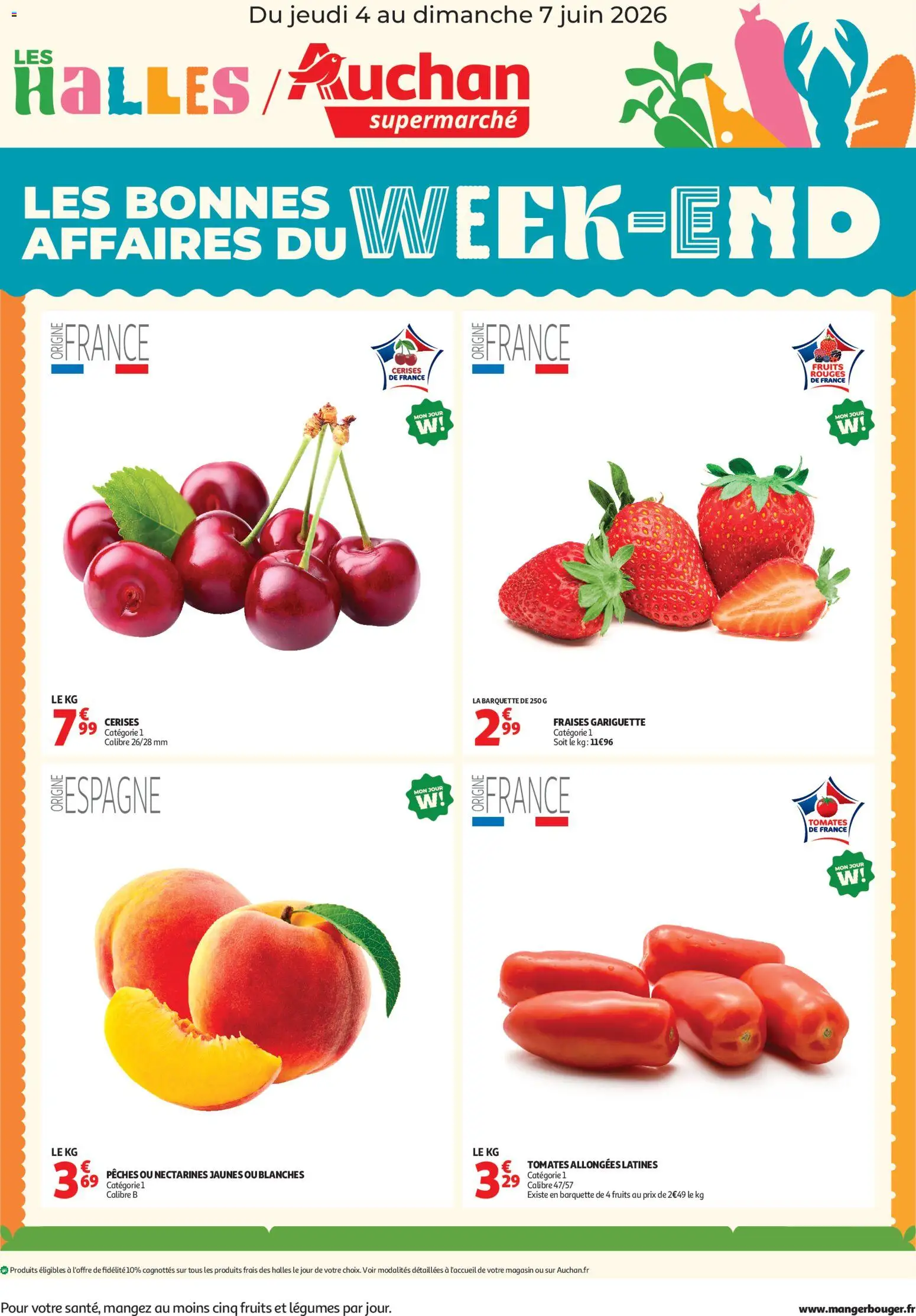 Prévisualisation de Auchan les bons plans du week-end dans votre super du magasin Auchan formulaire valide 04/06/2026