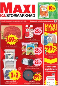 Förhandsgranska reklamblad ICA Maxi erbjudanden från butik ICA Maxi gäller från 10/08/2026