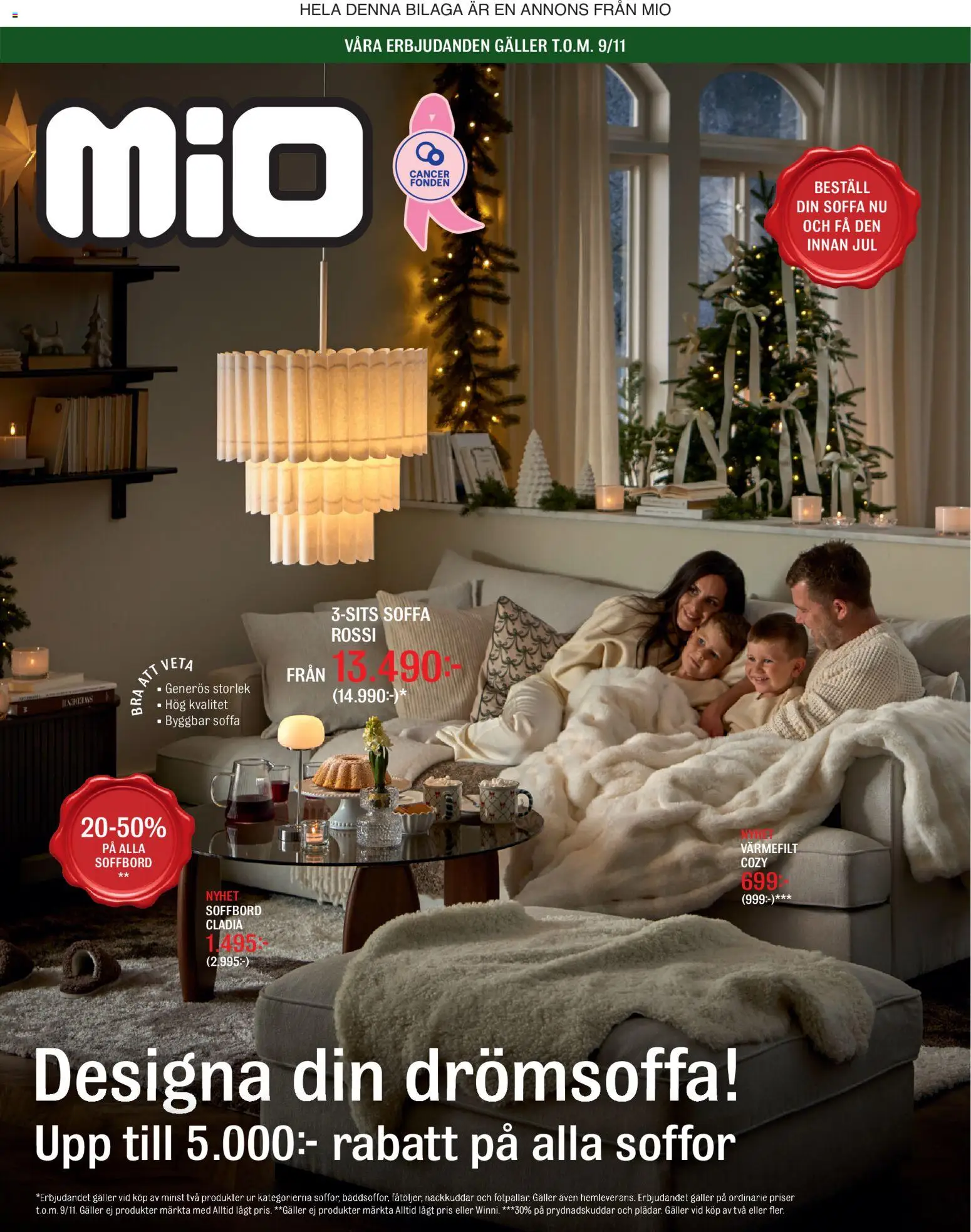 Förhandsgranska reklamblad Mio erbjudanden från butik Mio gäller från 20/10/2026 - Soffbord, Soffa, Värmefilt, Galler