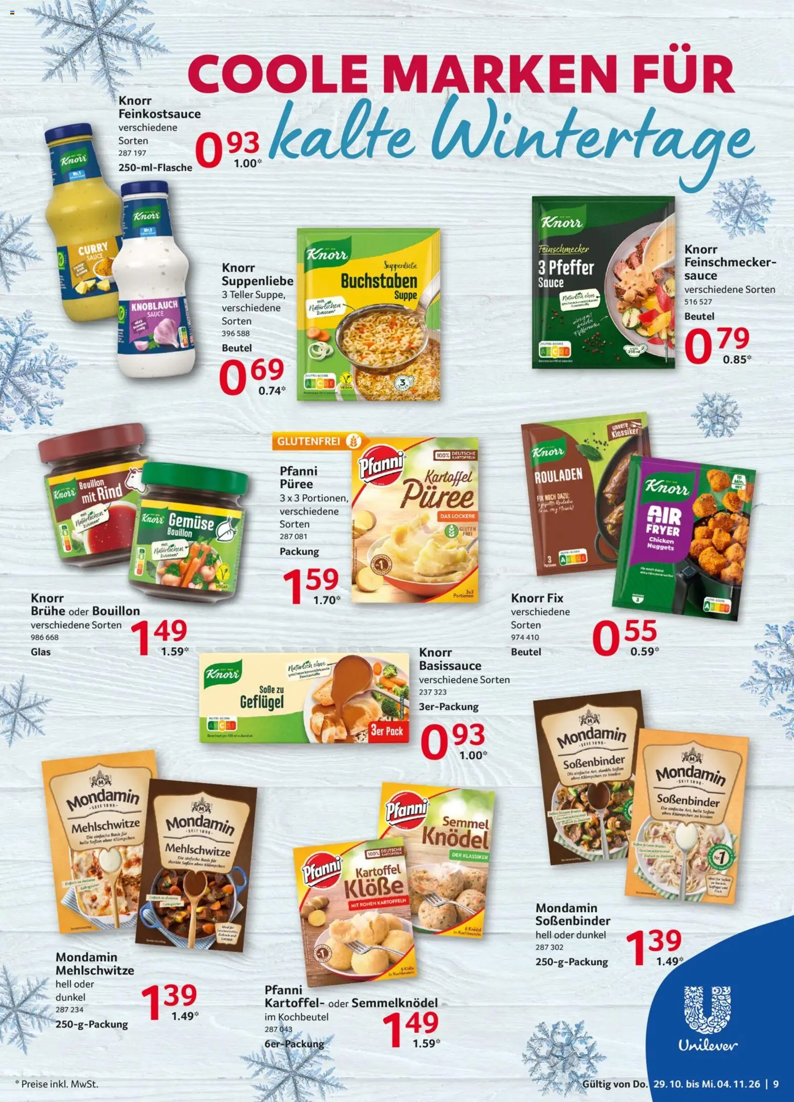 Vorschau von dem Prospekt des Geschäftes Selgros, gültig ab dem 29.10.2026 - Gemüse, Knoblauch, Kartoffeln, Knorr, Soße, Pfeffer, Knorr fix, Brühe