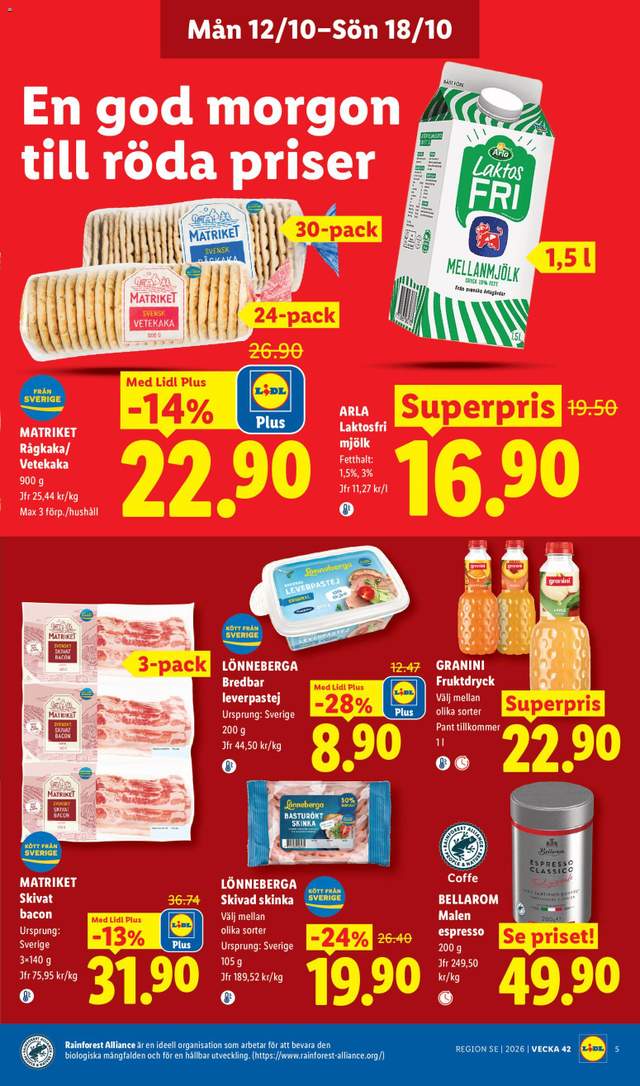 Nytt Lidl reklamblad från 12/10