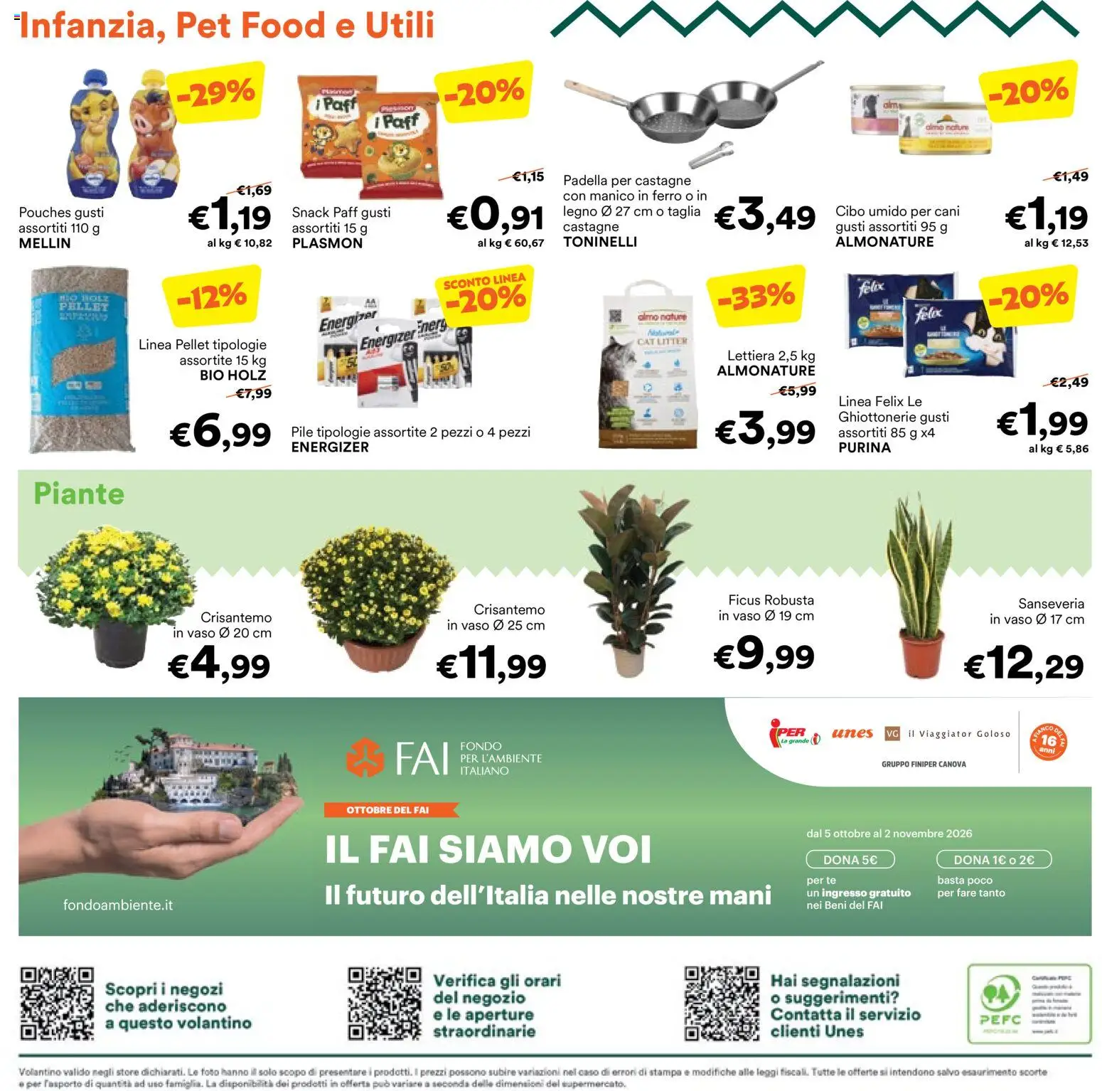 Anteprima dell'opuscolo Unes volantino dal negozio Unes valido da 19/10/2026 - Stampa, Pellet, Ferro, Pile, Padella, Vaso, Tè