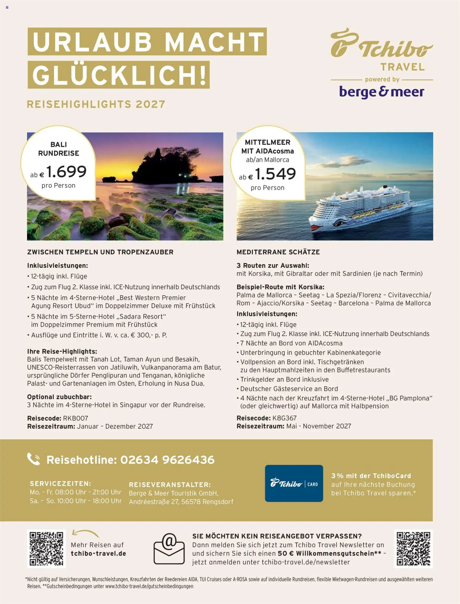 Vorschau von dem Prospekt des Geschäftes Tchibo, gültig ab dem 01.11.2026 - Uhr