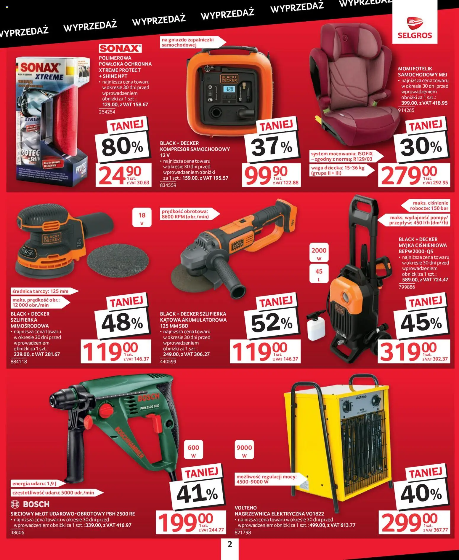 Pogląd gazetki "Selgros cash&carry gazetka - Totalna Wyprzedaż" ze sklepu Selgros cash&carry ważnej od 08.10.2026 - Myjka ciśnieniowa, Waga, Kompresor, Szlifierka