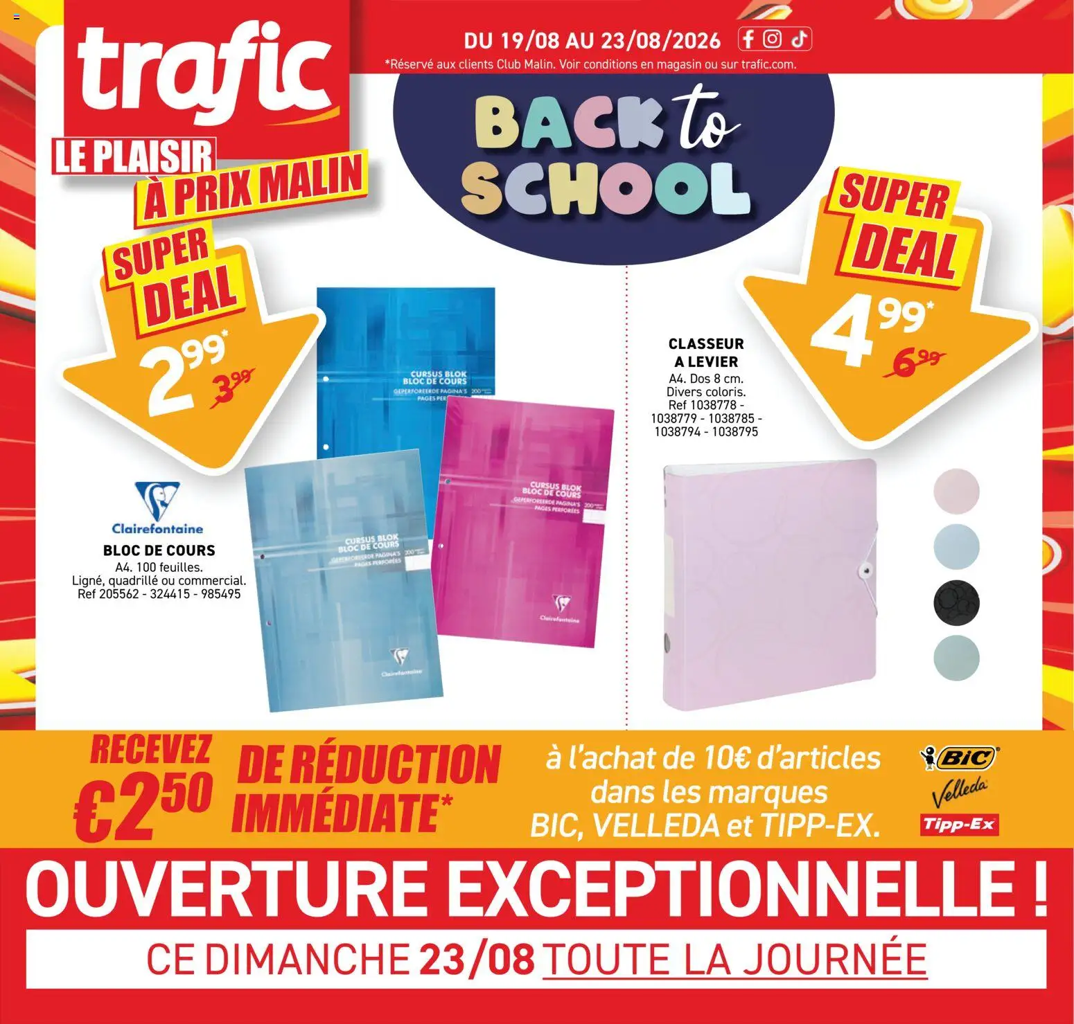 Voorbeeld van Trafic Publicité van winkel Trafic geldig vanaf 19/08/2026