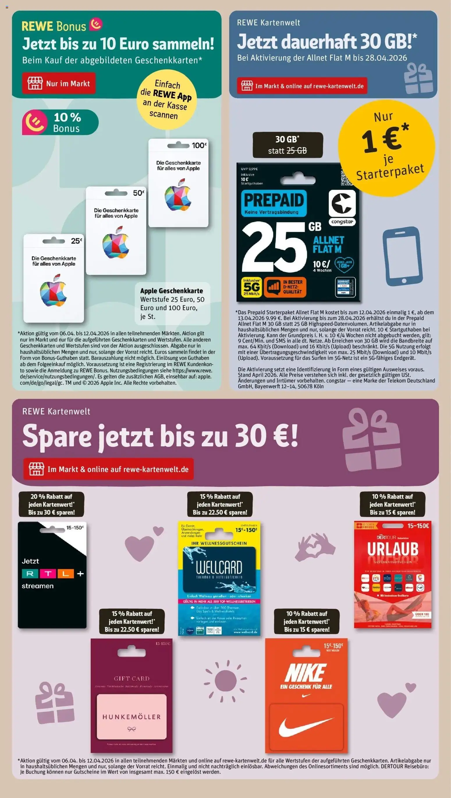 Vorschau von dem Prospekt des Geschäftes Rewe, gültig ab dem 05.04.2026 - Apple, Top