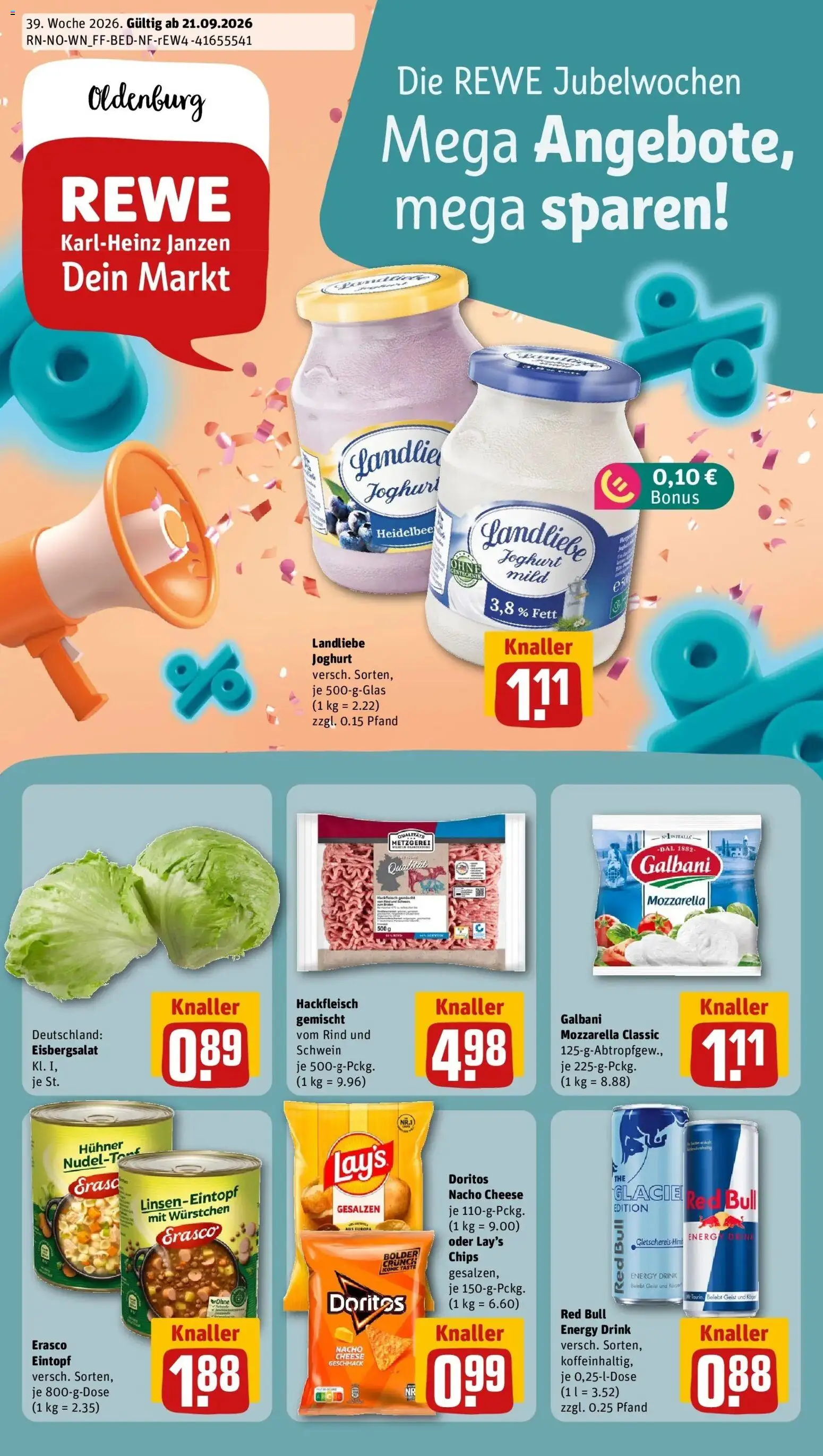 Vorschau von dem Prospekt des Geschäftes Rewe, gültig ab dem 21.09.2026