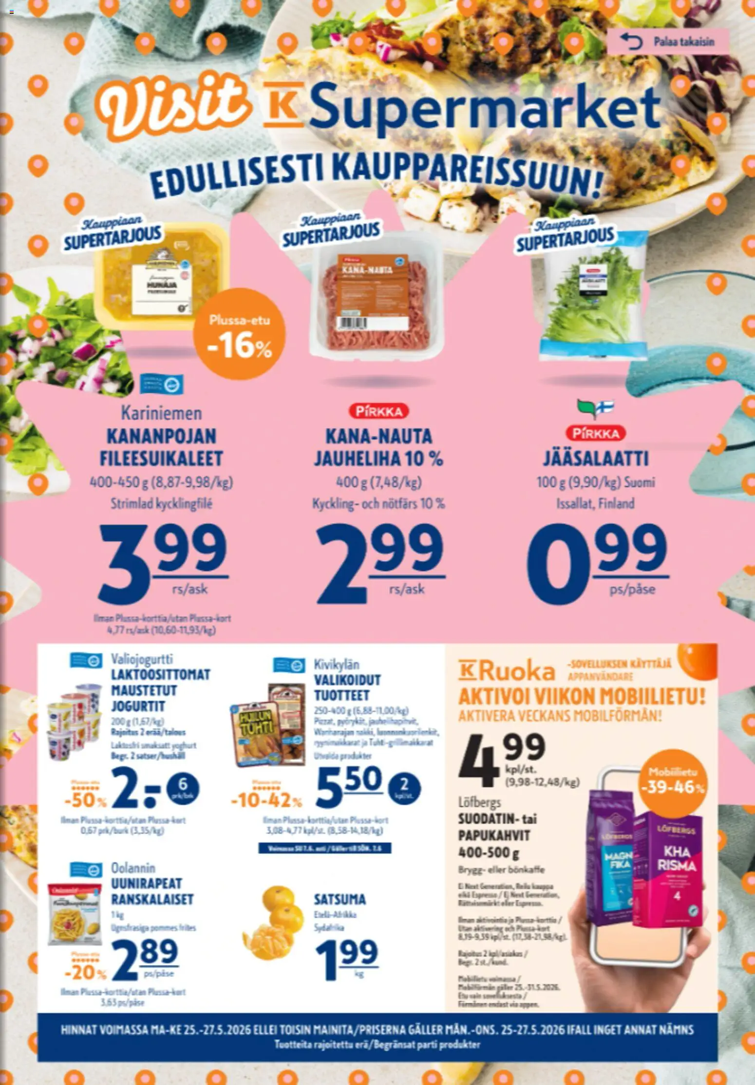 Kaupan K-Supermarket K-Supermarket tarjoukset esikatselu, voimassa 25/05/2026