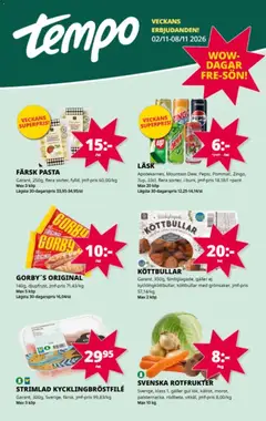 Förhandsgranska reklamblad Tempo erbjudanden från butik Tempo gäller från 02/11/2026