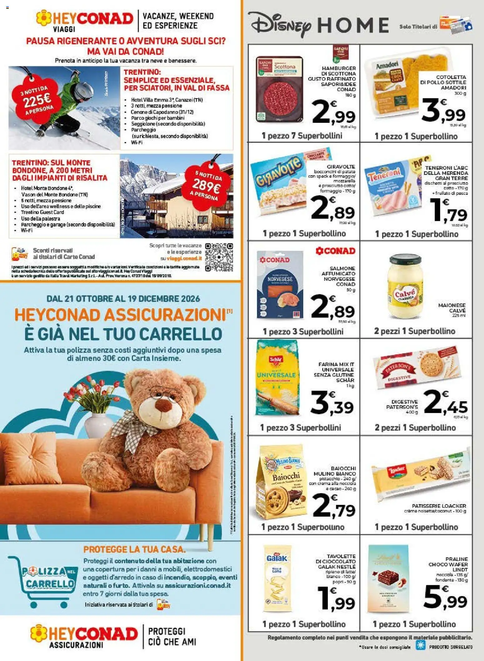 Anteprima dell'opuscolo Conad volantino City Lazio dal negozio Conad valido da 21/10/2026 - Cioccolato, Lindt, Formaggio, Salmone, Prosciutto, Prosciutto Cotto, Farina, Carrello