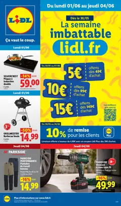 Prévisualisation de LIDL catalogue les bonnes affaires Exclu Web du magasin LIDL formulaire valide 01/06/2026