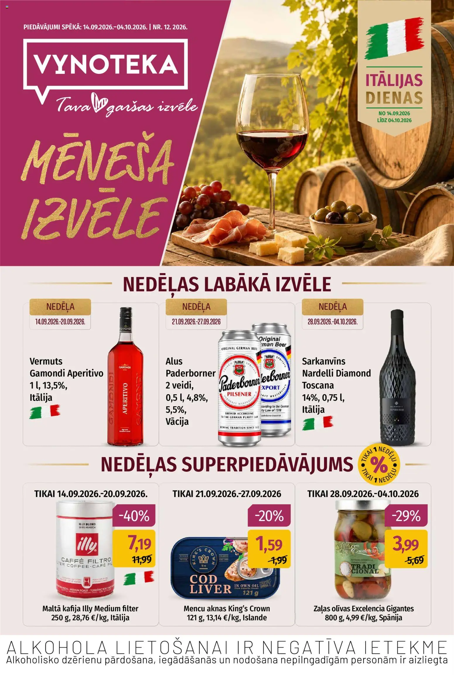 Skatīt Vynoteka akciju bukletu, derīgs no 14.09.2026.