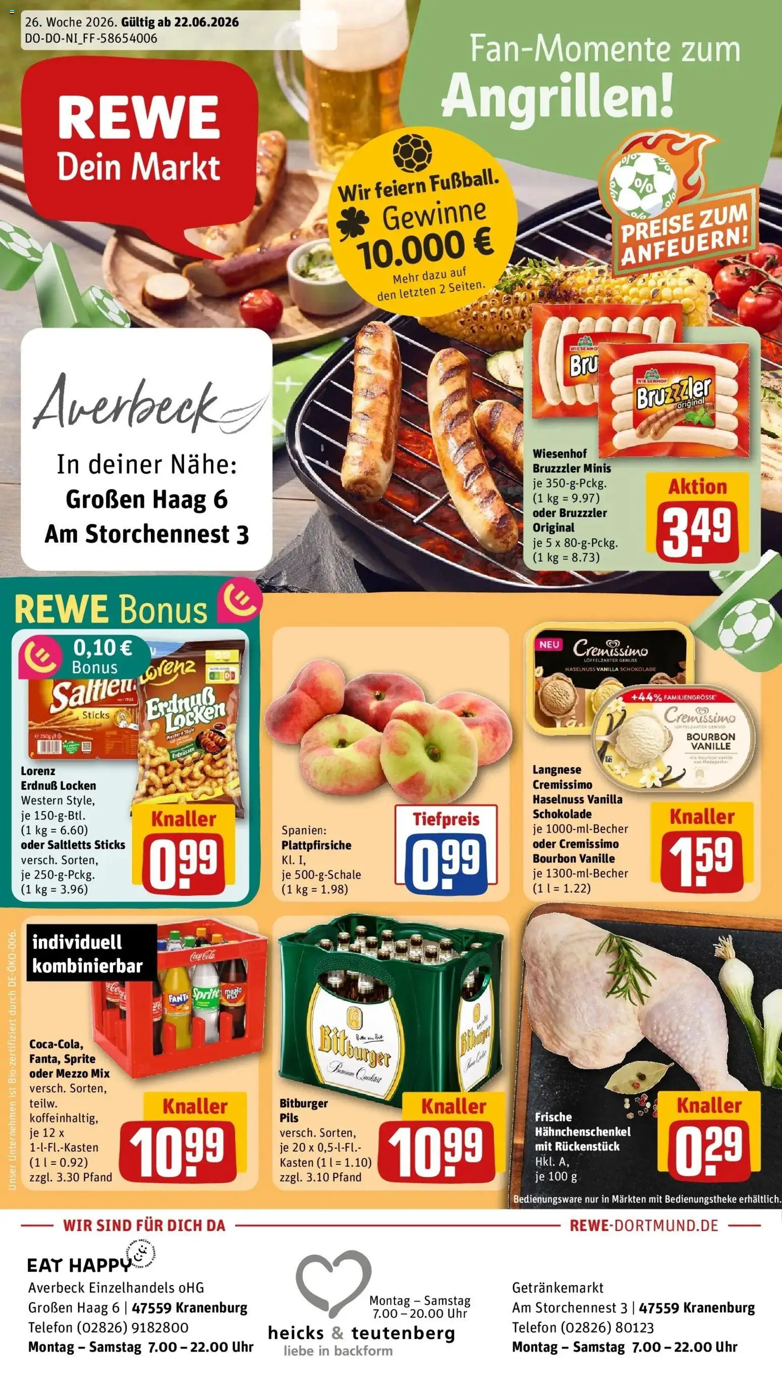 Vorschau von dem Prospekt des Geschäftes Rewe, gültig ab dem 21.06.2026