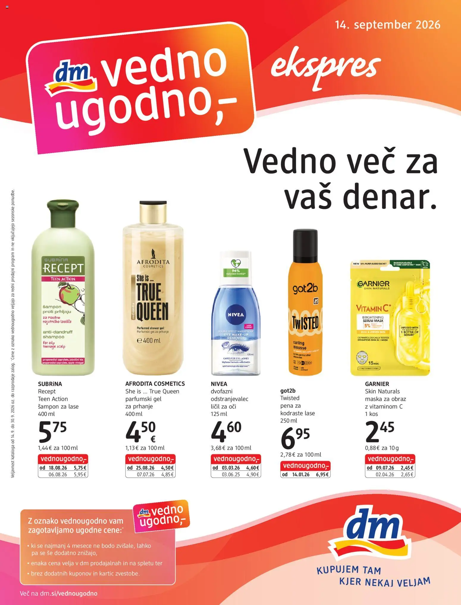 Predogled kataloga iz trgovine DM Drogerie Markt veljaven od 14.09.2026
