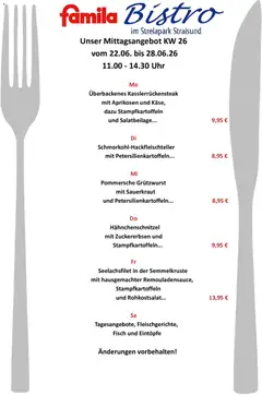 Vorschau von dem Prospekt des Geschäftes Famila, gültig ab dem 22.06.2026