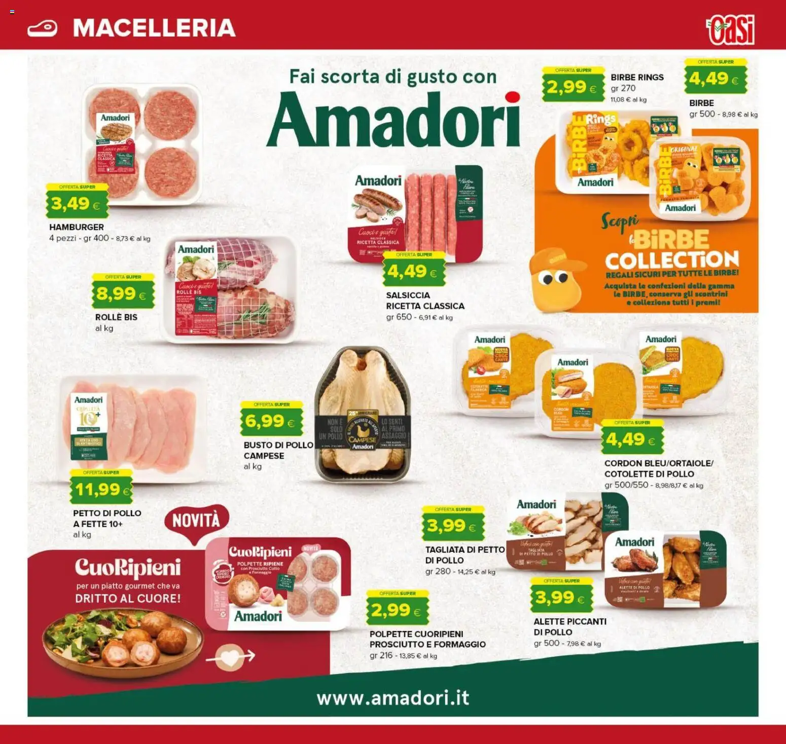 Anteprima dell'opuscolo Oasi volantino Zagarolo dal negozio Oasi valido da 22/10/2026 - Hamburger, Pollo, Polpette, Formaggio, Piatto, Salsiccia, Petto di Pollo, Cotolette di pollo