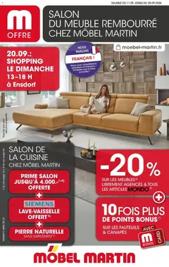 Prévisualisation de Möbel Martin: Offres hebdomadaires du magasin Möbel Martin formulaire valide 11/09/2026