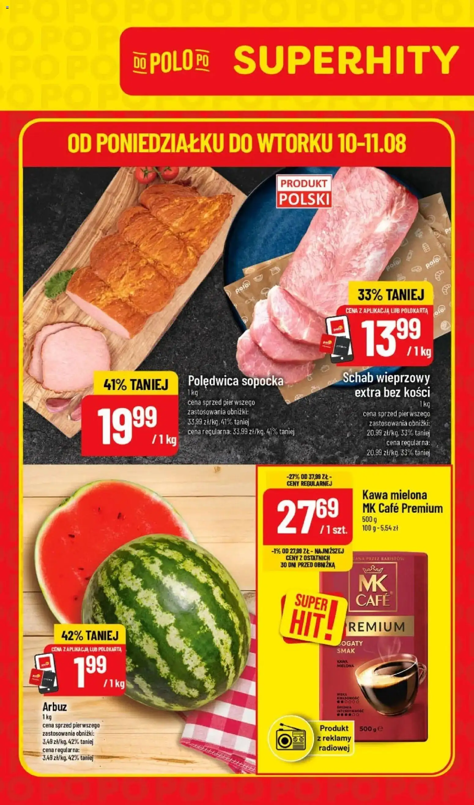Pogląd gazetki "SuperHity POLOmarkt do wtorku 11.08 (G33)" ze sklepu POLOmarket ważnej od 10.08.2026