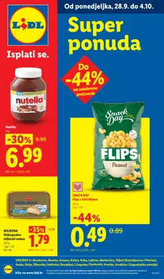 Pregled letka Lidl Super ponuda trgovine Lidl vrijedi od 28.09.2026