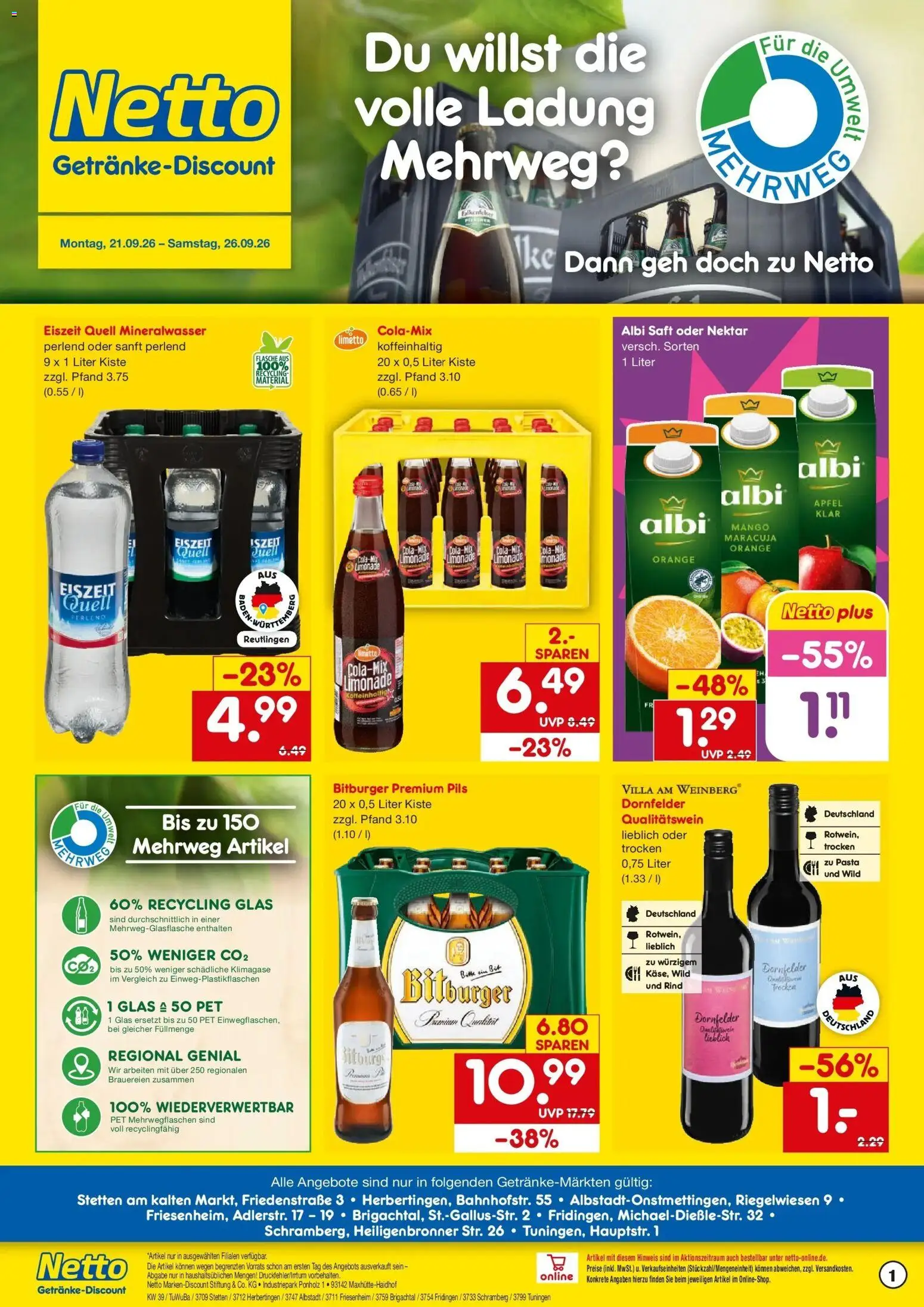 Vorschau von dem Prospekt des Geschäftes Netto Marken-Discount, gültig ab dem 21.09.2026