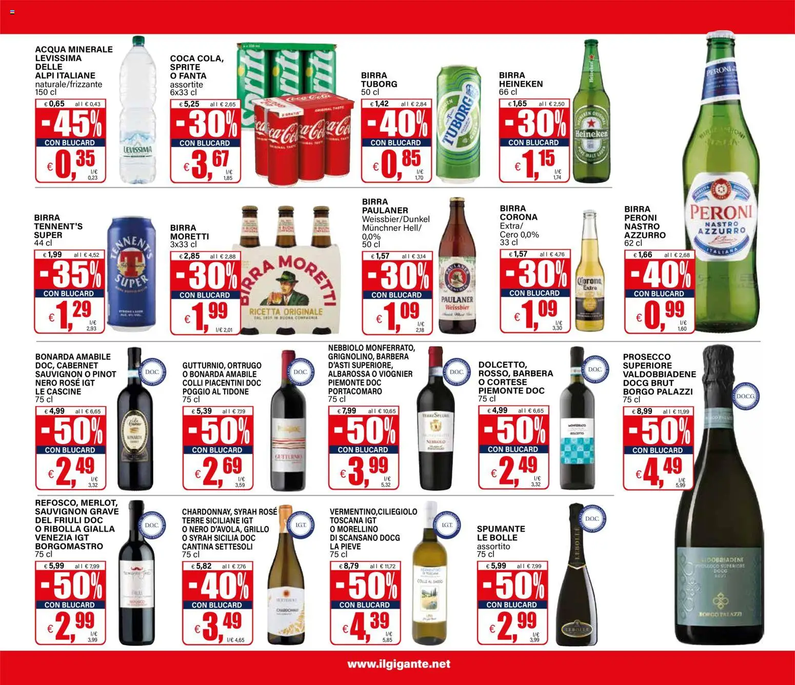Anteprima dell'opuscolo Il Gigante volantino Lombardia dal negozio Il Gigante valido da 22/10/2026 - Birra, Prosecco, Acqua minerale, Heineken, Tennent's, Fanta, Sprite, Corona Extra