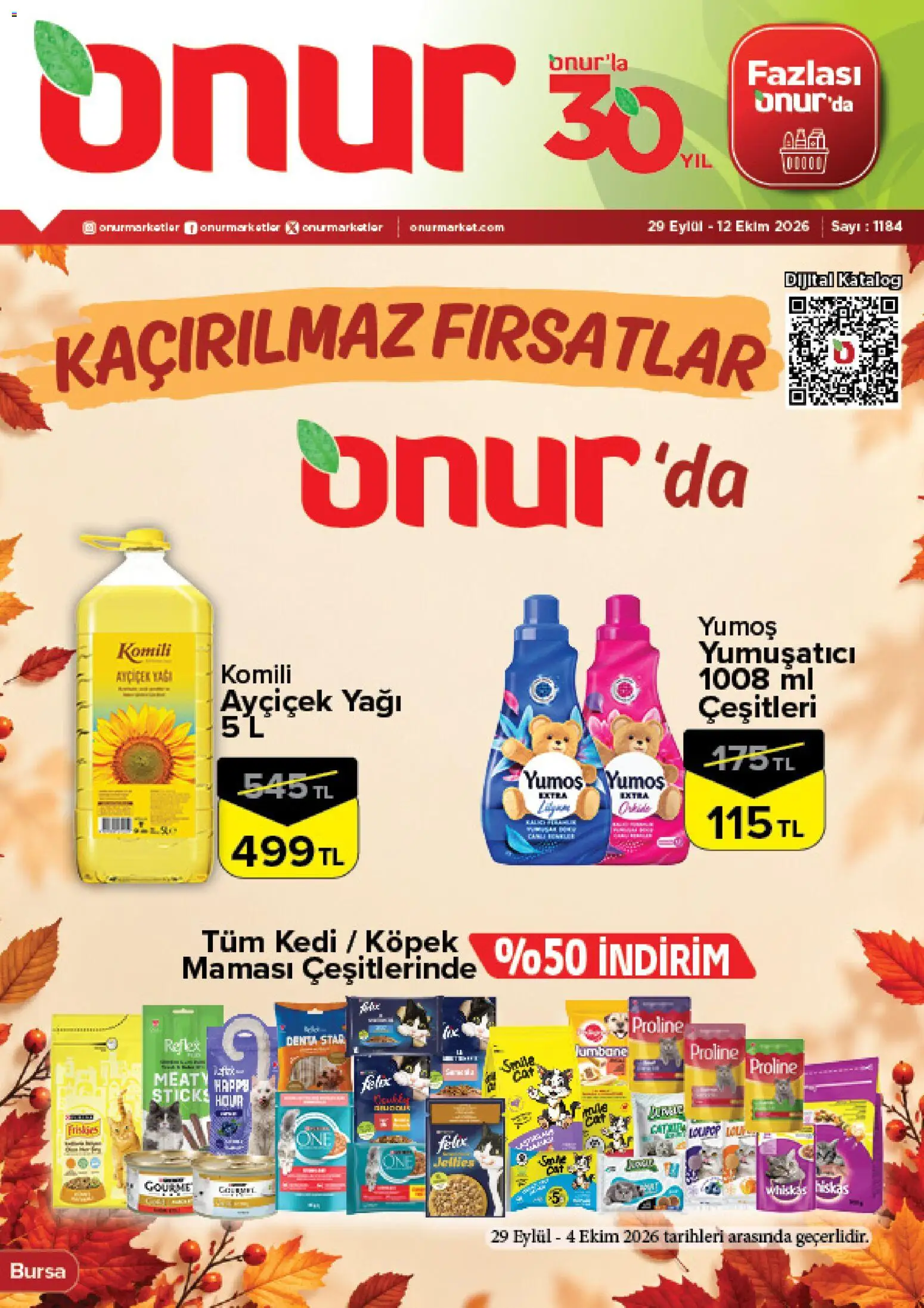 Onur Market Onur Market Katalog Bursa 29.09.2026 - Broşürünün önizlemesi