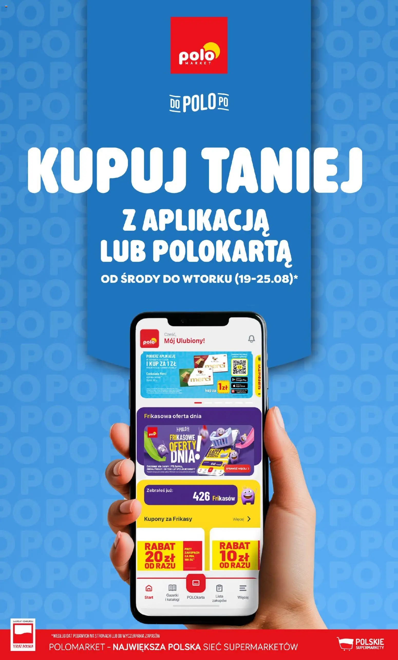 Pogląd gazetki "POLOmarket gazetka - Kupuj taniej" ze sklepu POLOmarket ważnej od 19.08.2026