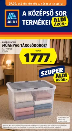 Aldi - Aldi Középső sor termékei megtekintése, amely érvényes 2026.07.09.-től
