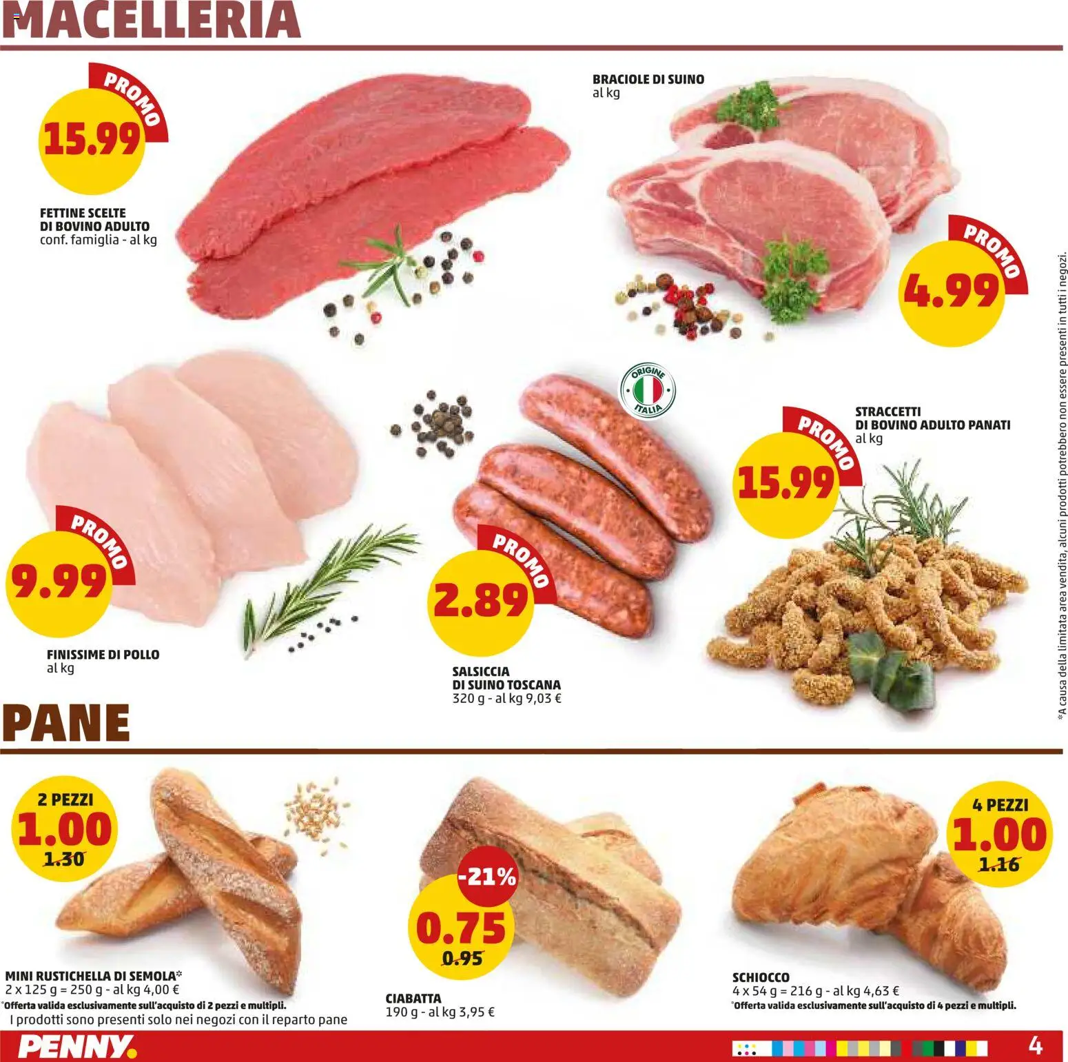 Anteprima dell'opuscolo PENNY volantino dal negozio PENNY valido da 22/10/2026 - Pane, Pollo, Salsiccia, Bovino, Suino, Semola